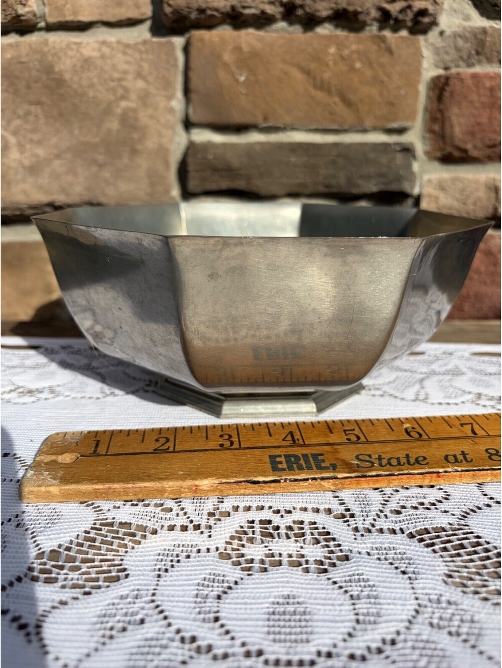 Vintage Gorham Octette Pewter Octagonal Bowl 8" Serving Dish PH6 MCM